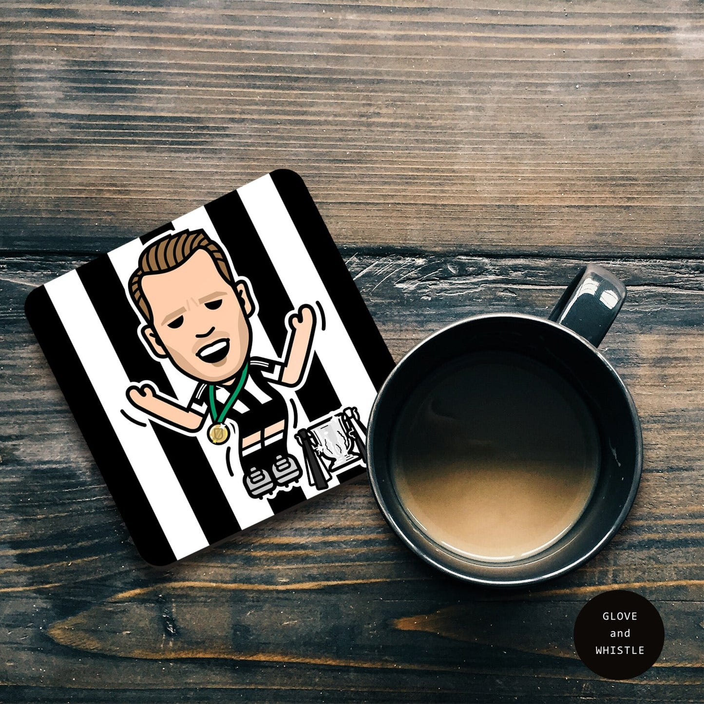 Dan Burn Cup Celebration Newcastle United Coaster