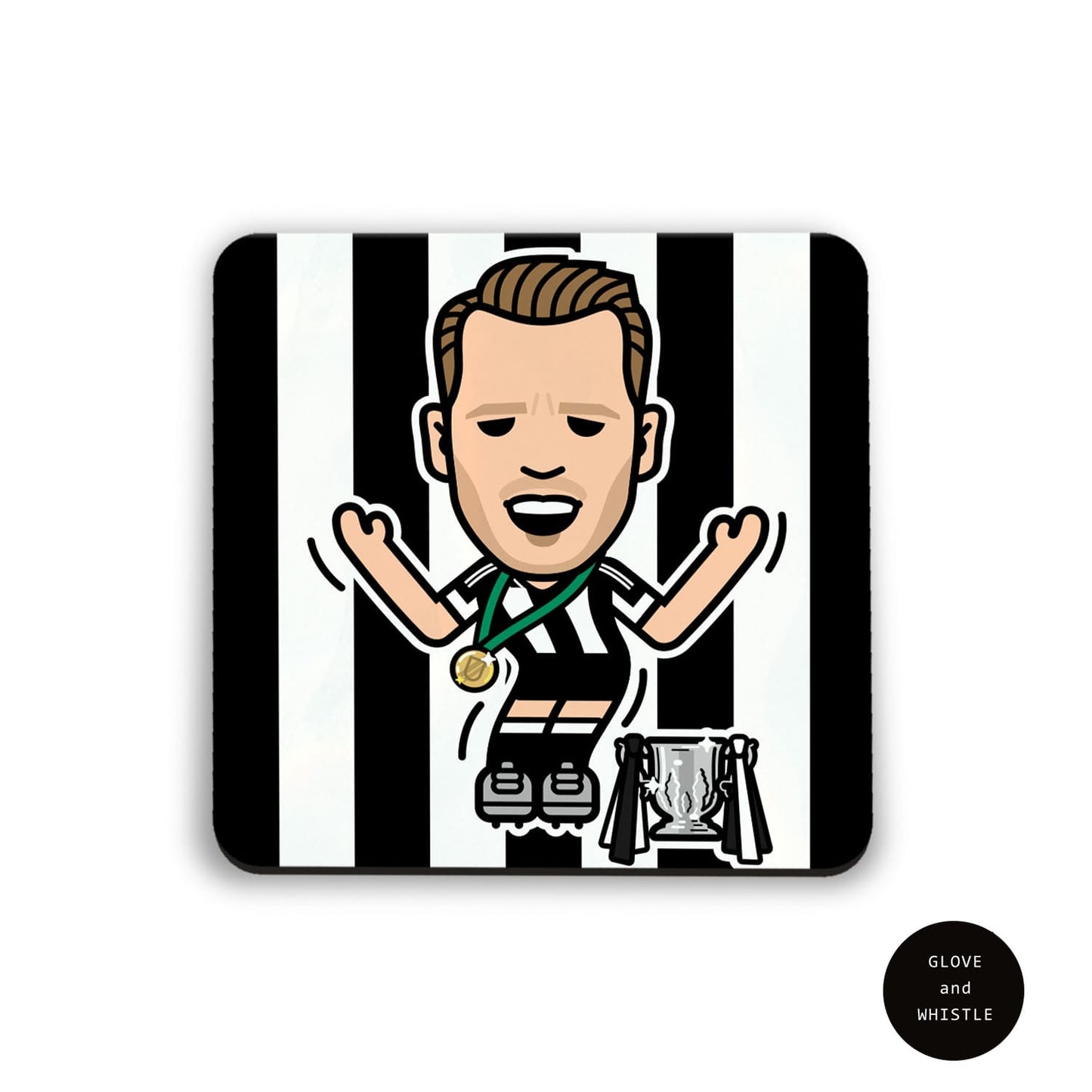 Dan Burn Cup Celebration Newcastle United Coaster