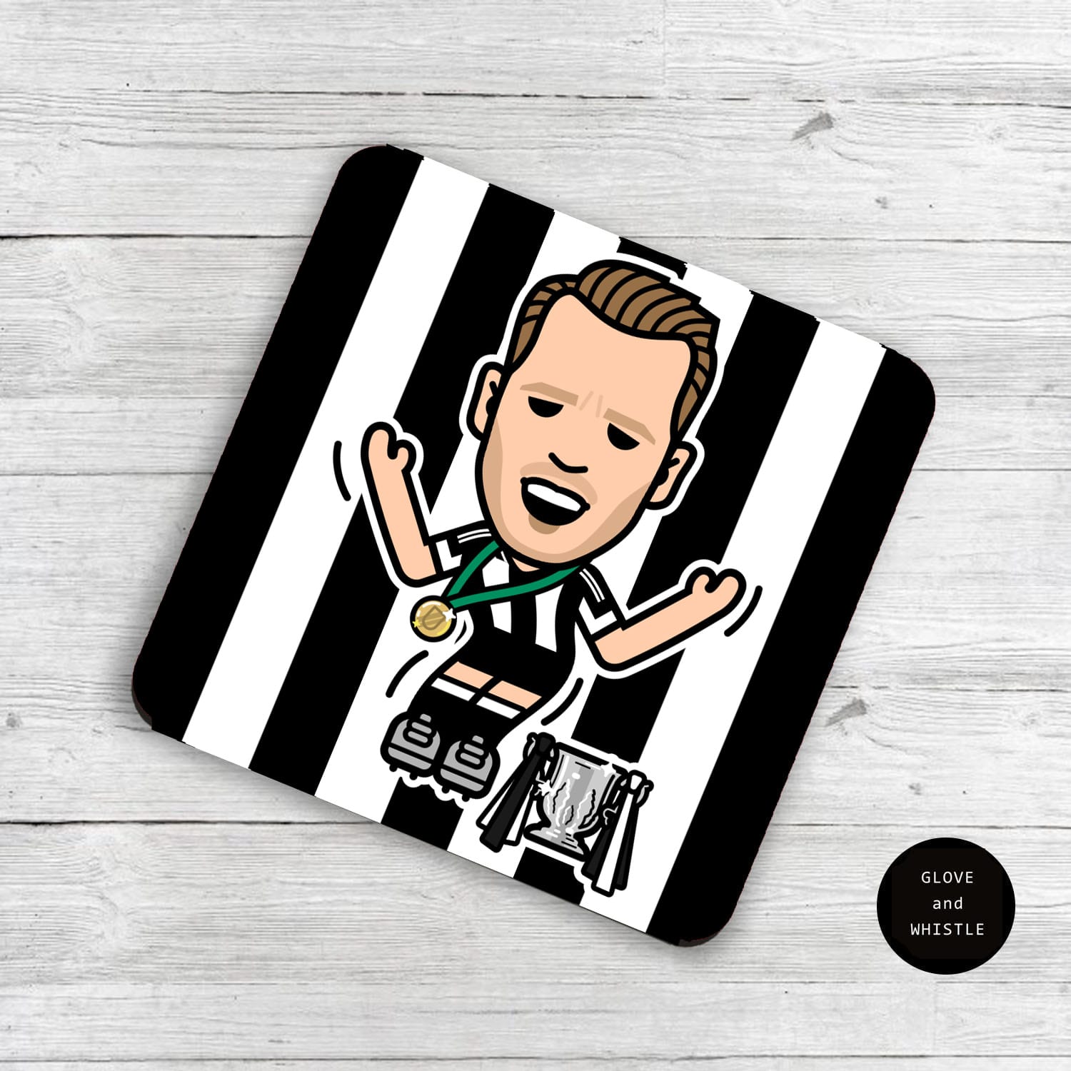 Dan Burn Cup Celebration Newcastle United Coaster