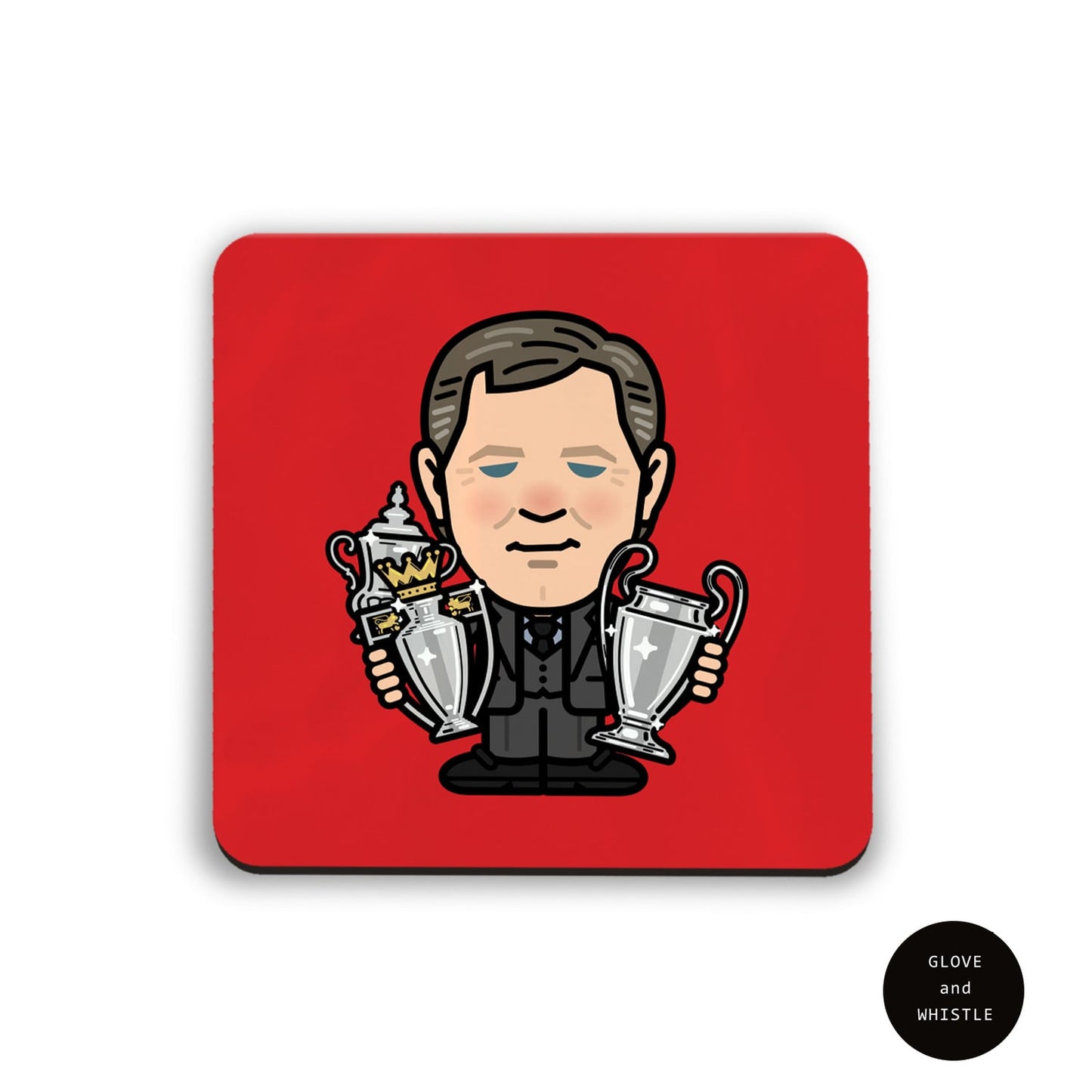 Alex Ferguson Manchester United Treble Coaster