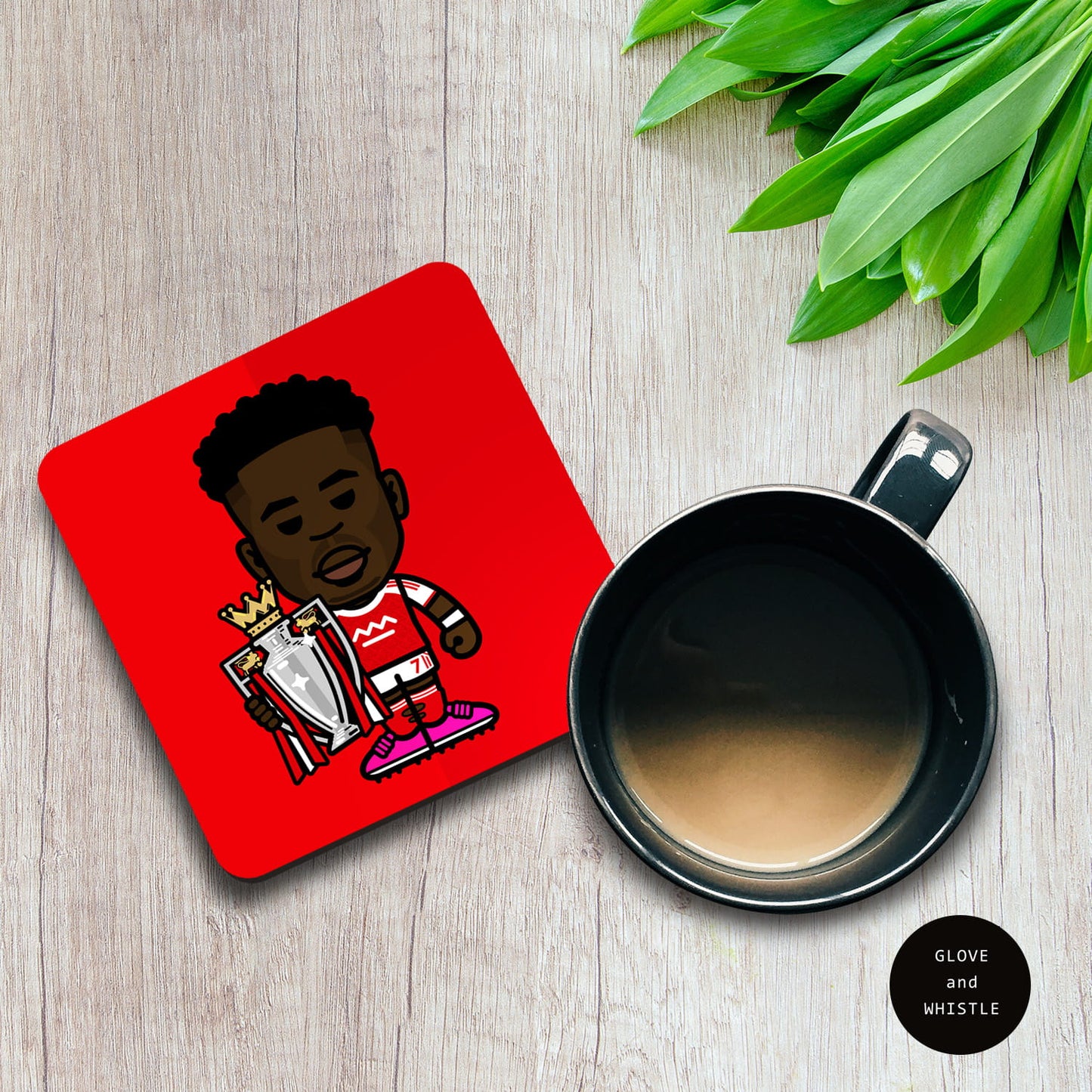 Bukayo Saka Champion Arsenal Coaster