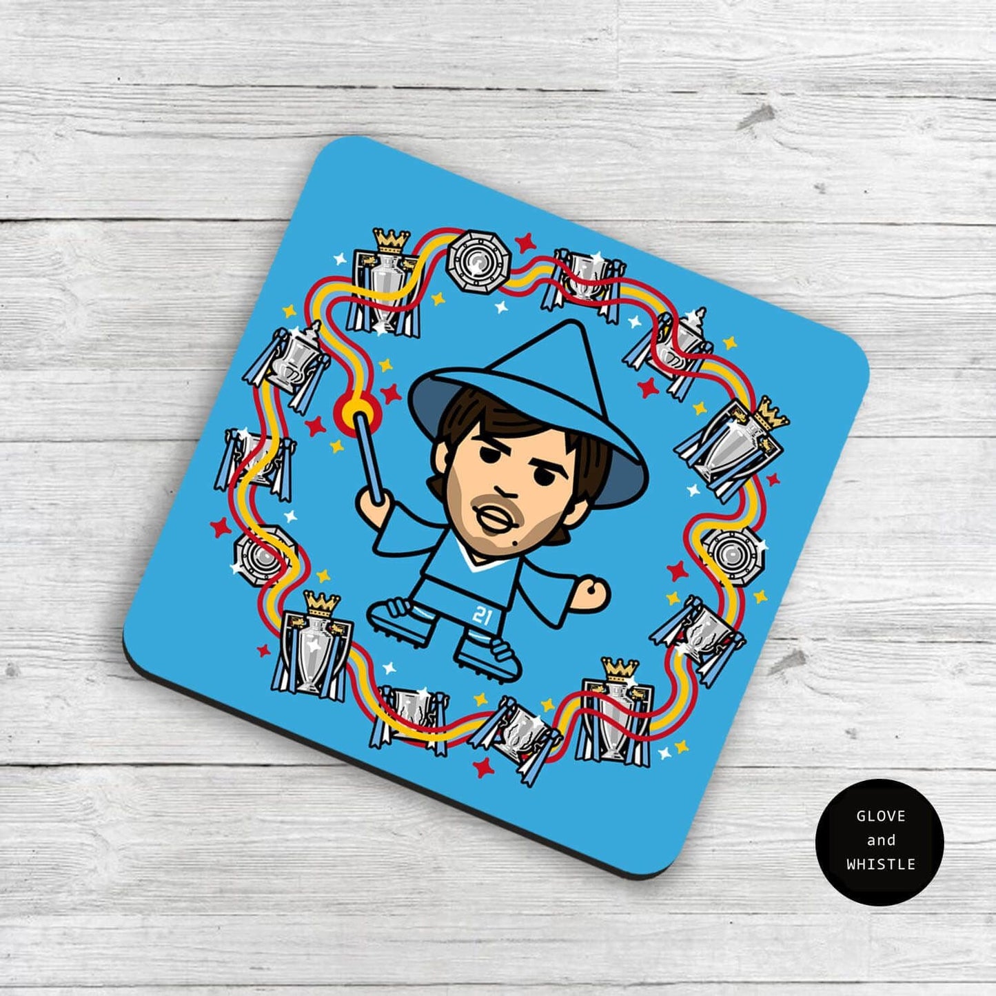 David Silva Manchester City Coaster