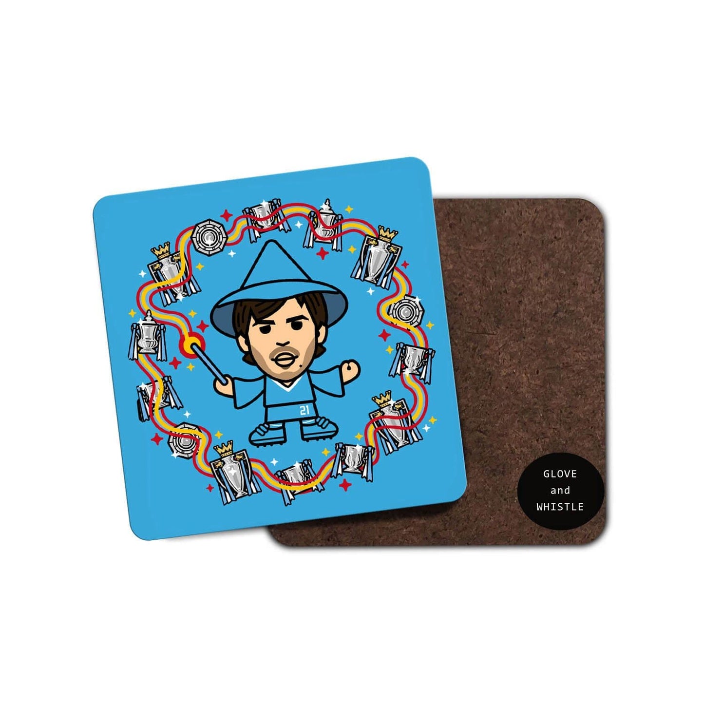 David Silva Manchester City Coaster