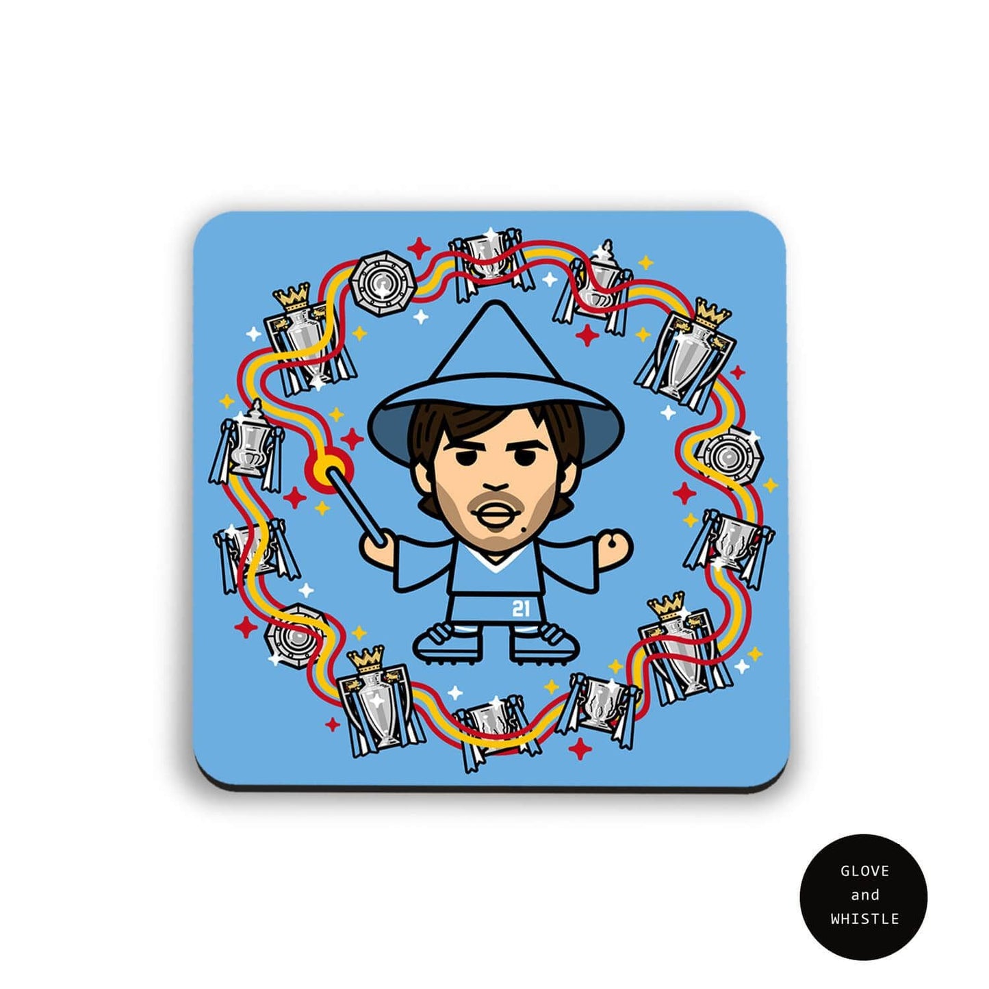 David Silva Manchester City Coaster