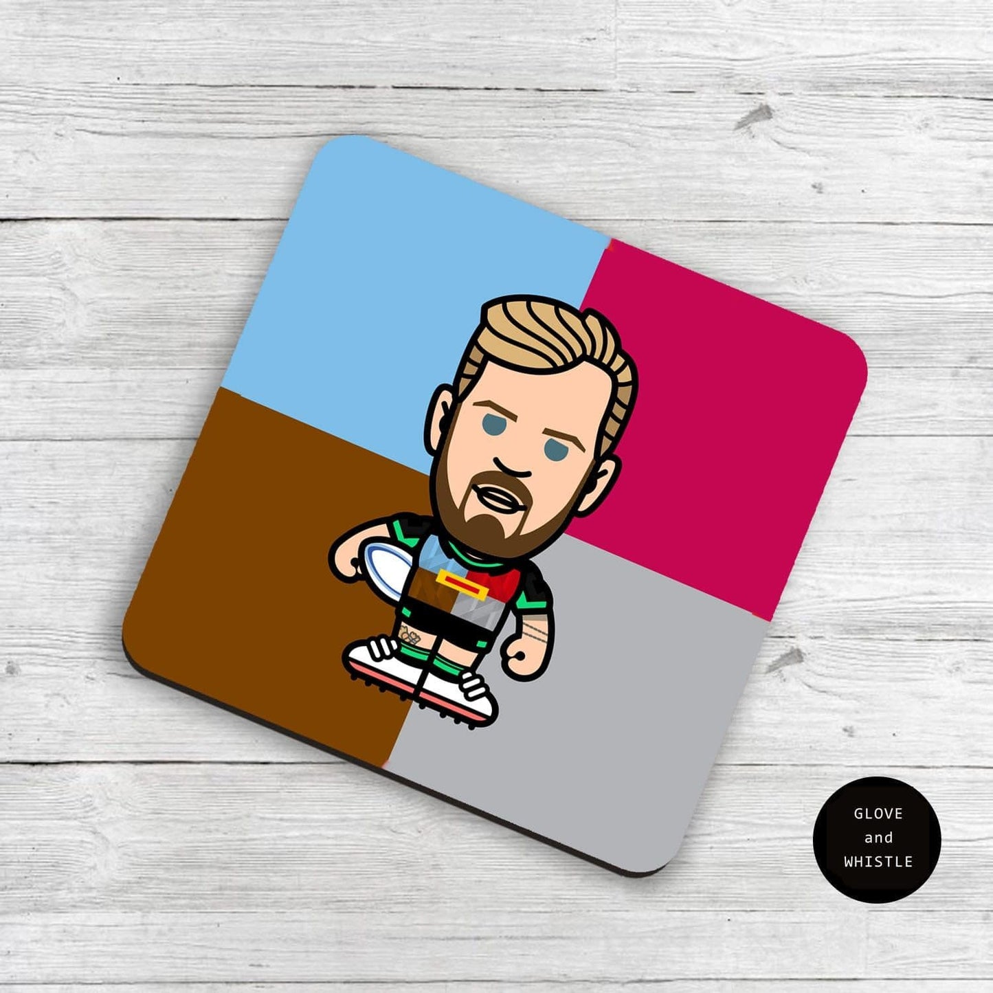 Tyrone Green Harlequins Coaster