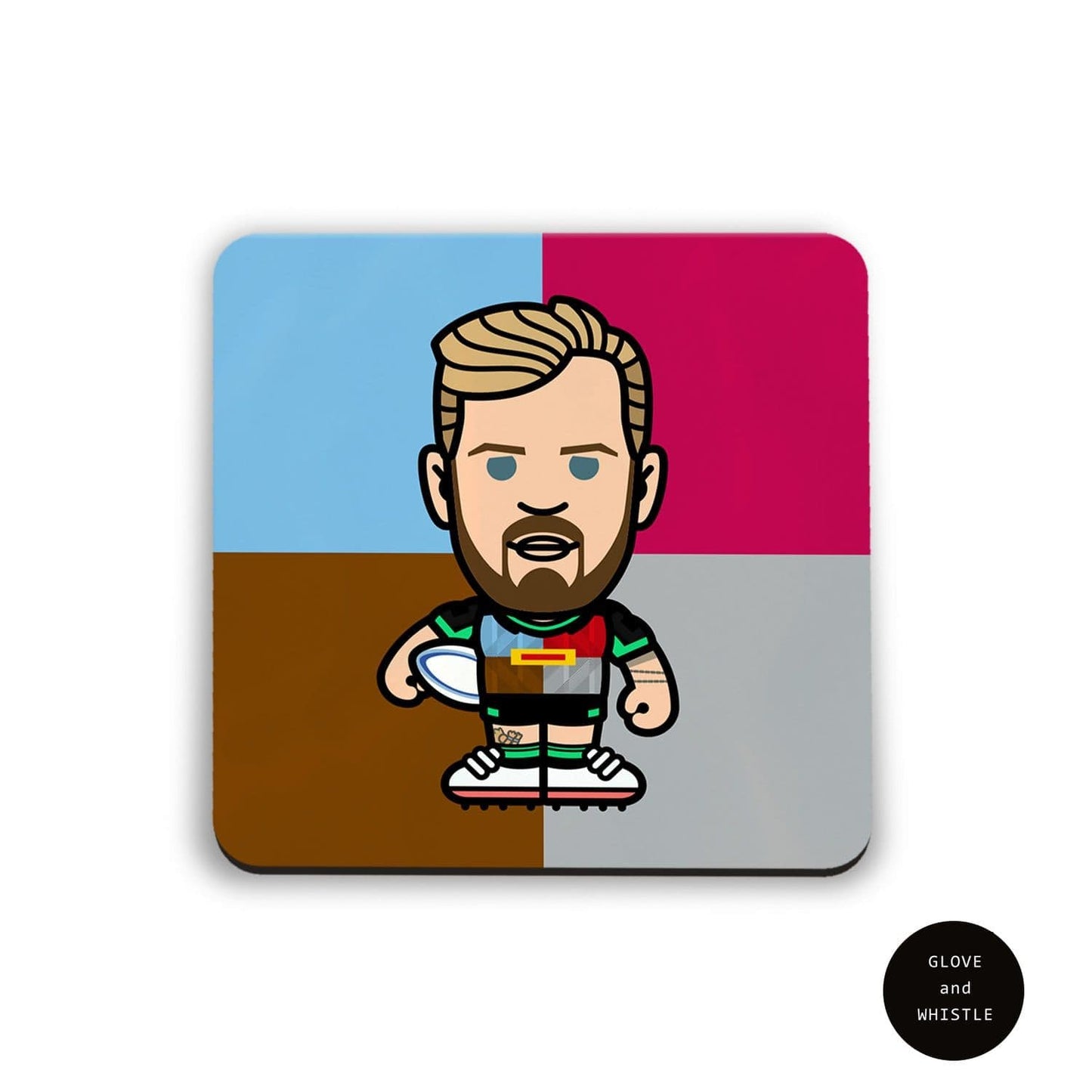Tyrone Green Harlequins Coaster