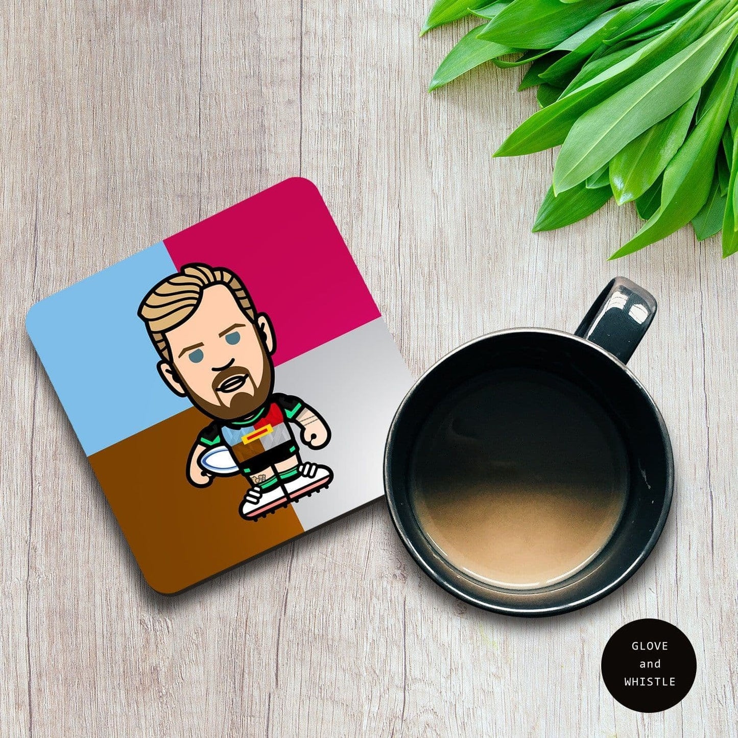 Tyrone Green Harlequins Coaster