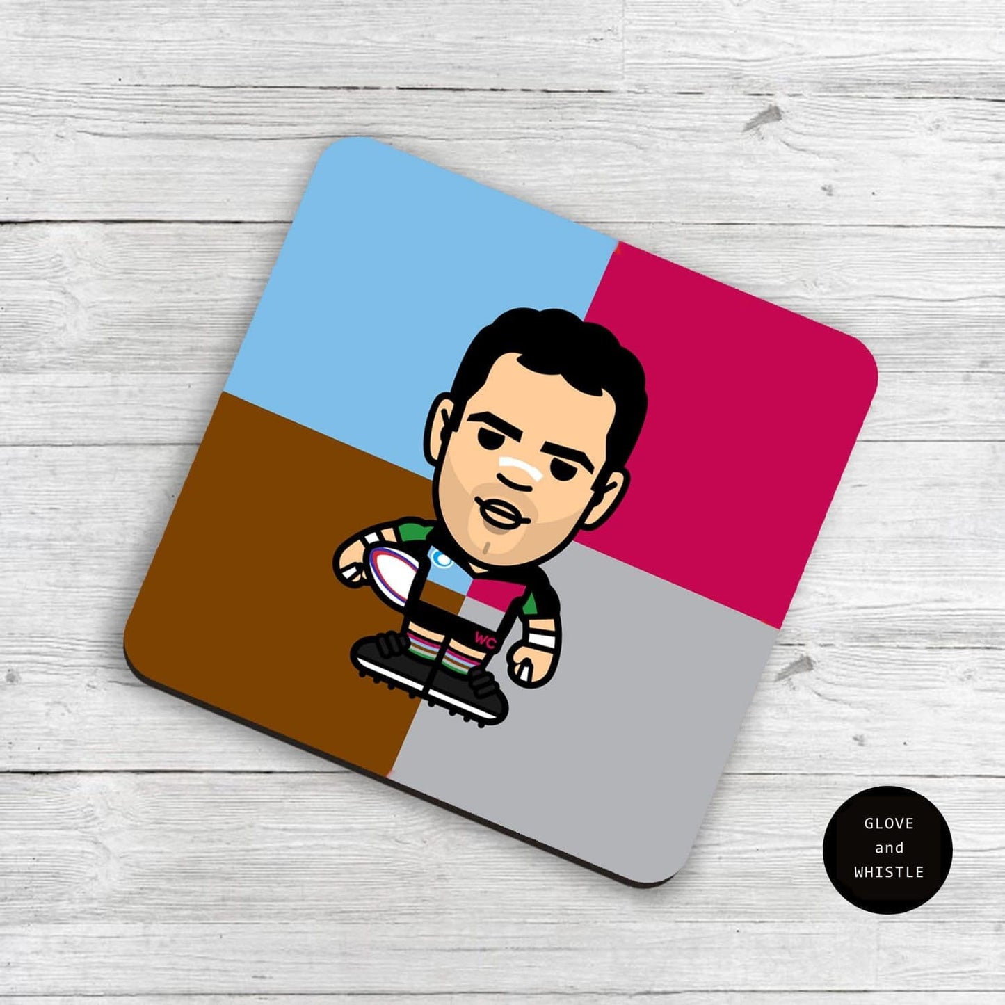 Will Carling Harlequins Coaster