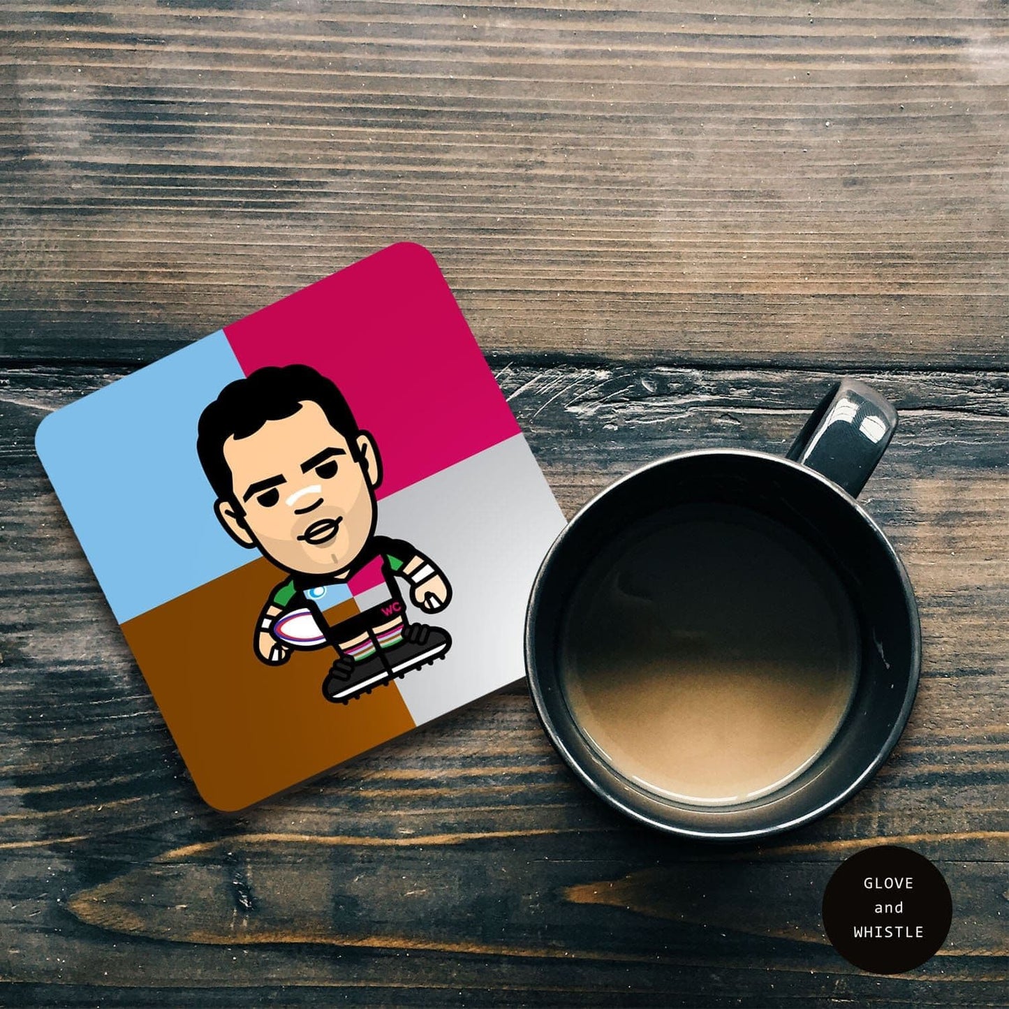 Will Carling Harlequins Coaster
