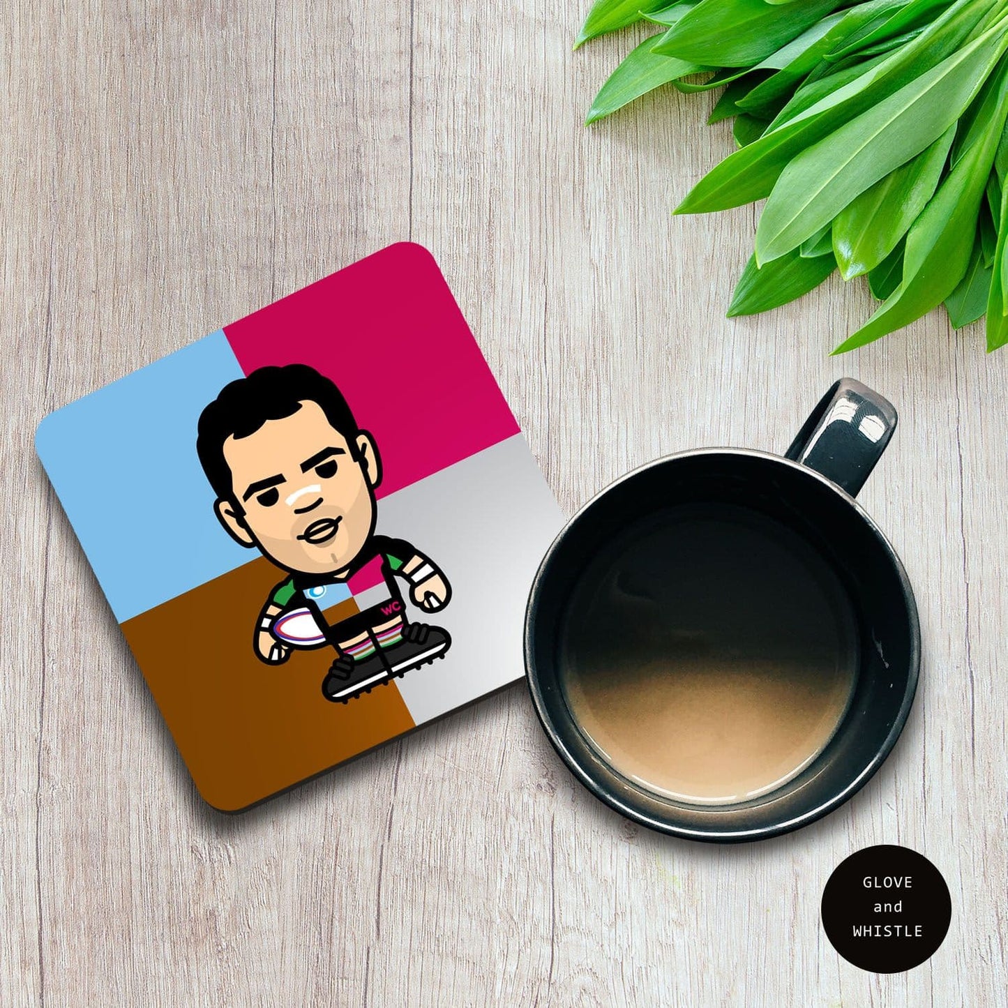 Will Carling Harlequins Coaster