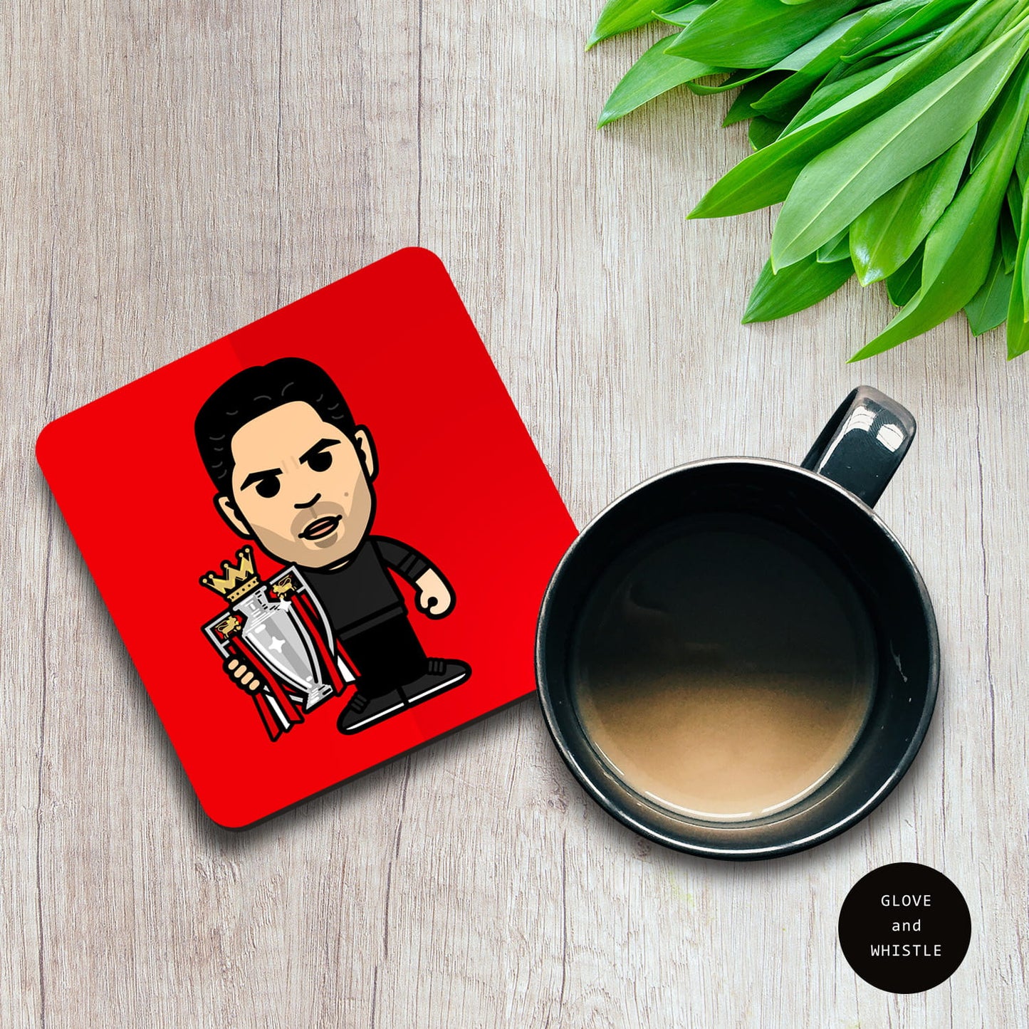 Mikel Arteta Champion Arsenal Coaster