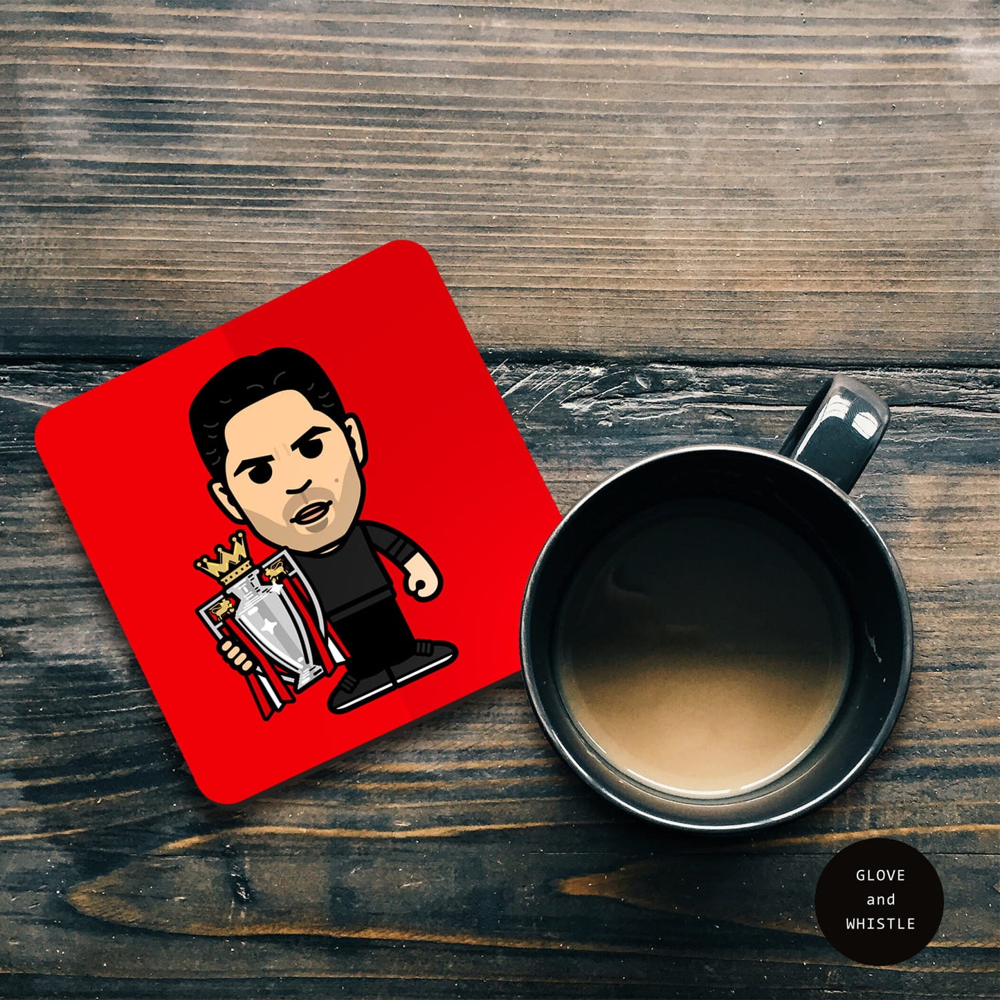Mikel Arteta Champion Arsenal Coaster