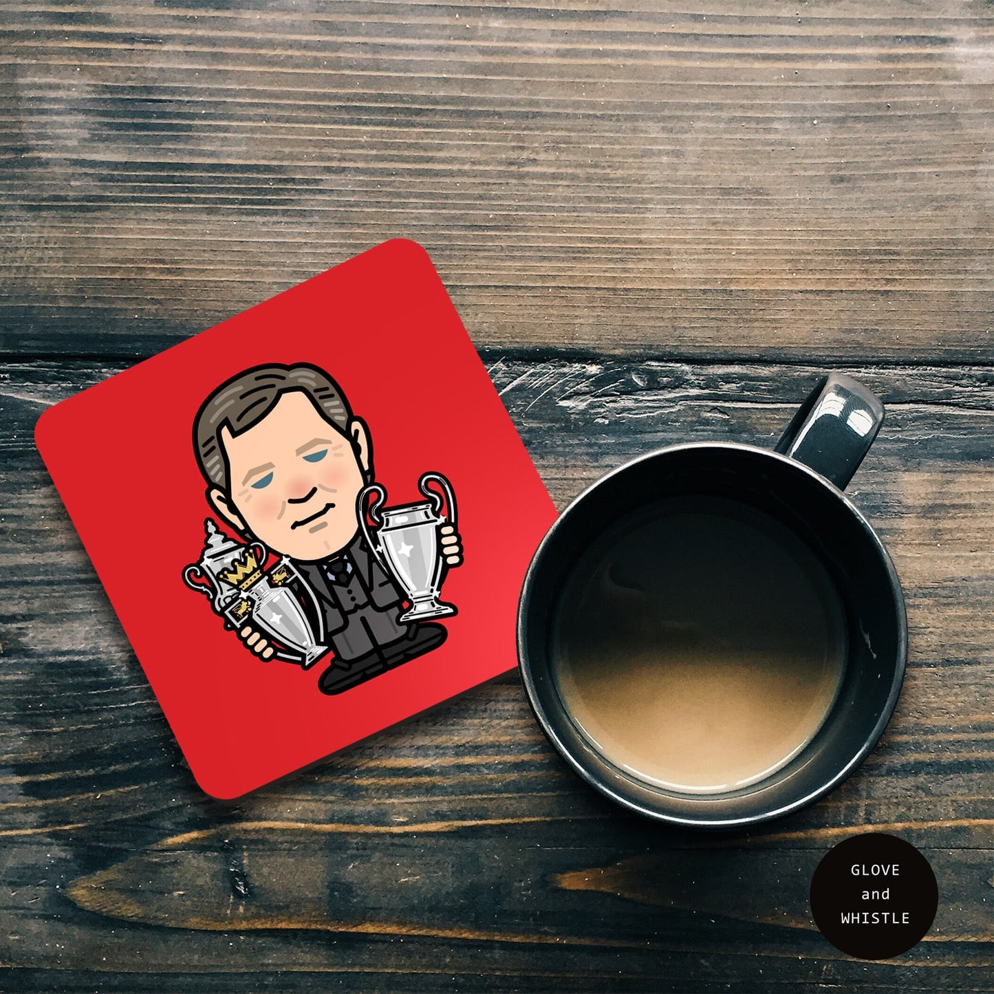 Alex Ferguson Manchester United Treble Coaster