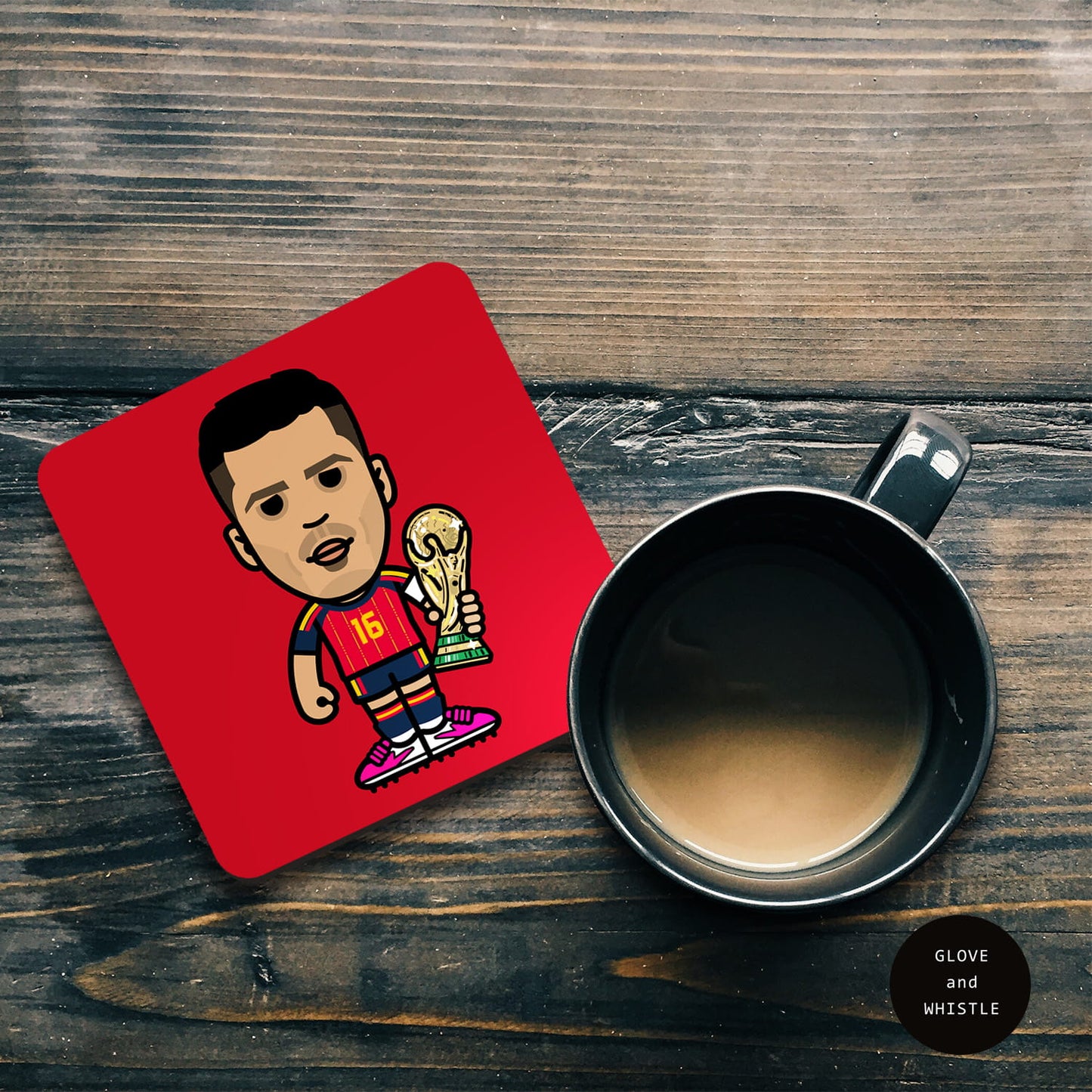 Rodri Champion Spain Coaster