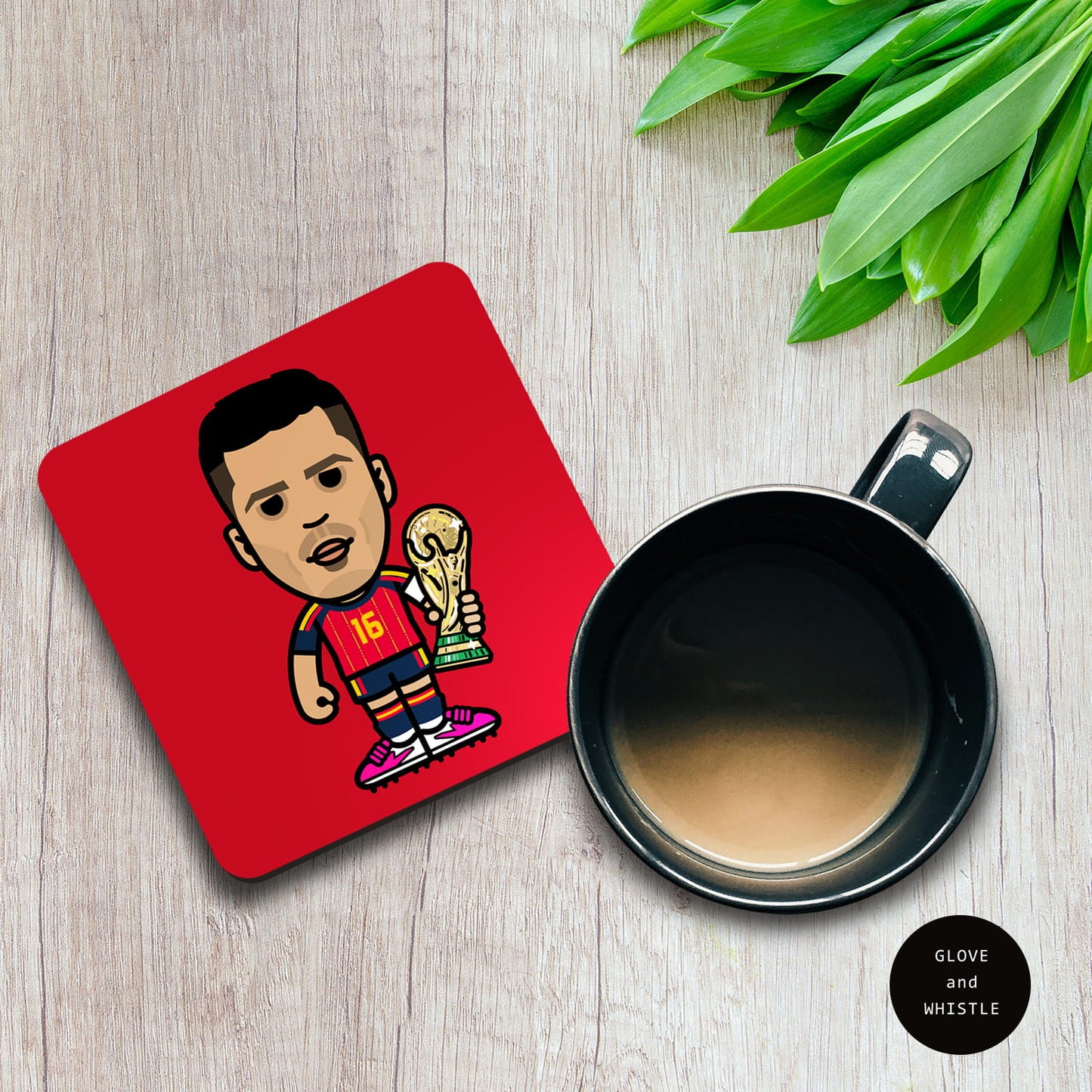 Rodri Champion Spain Coaster