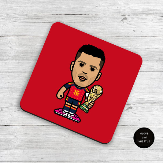 Rodri Champion Spain Coaster