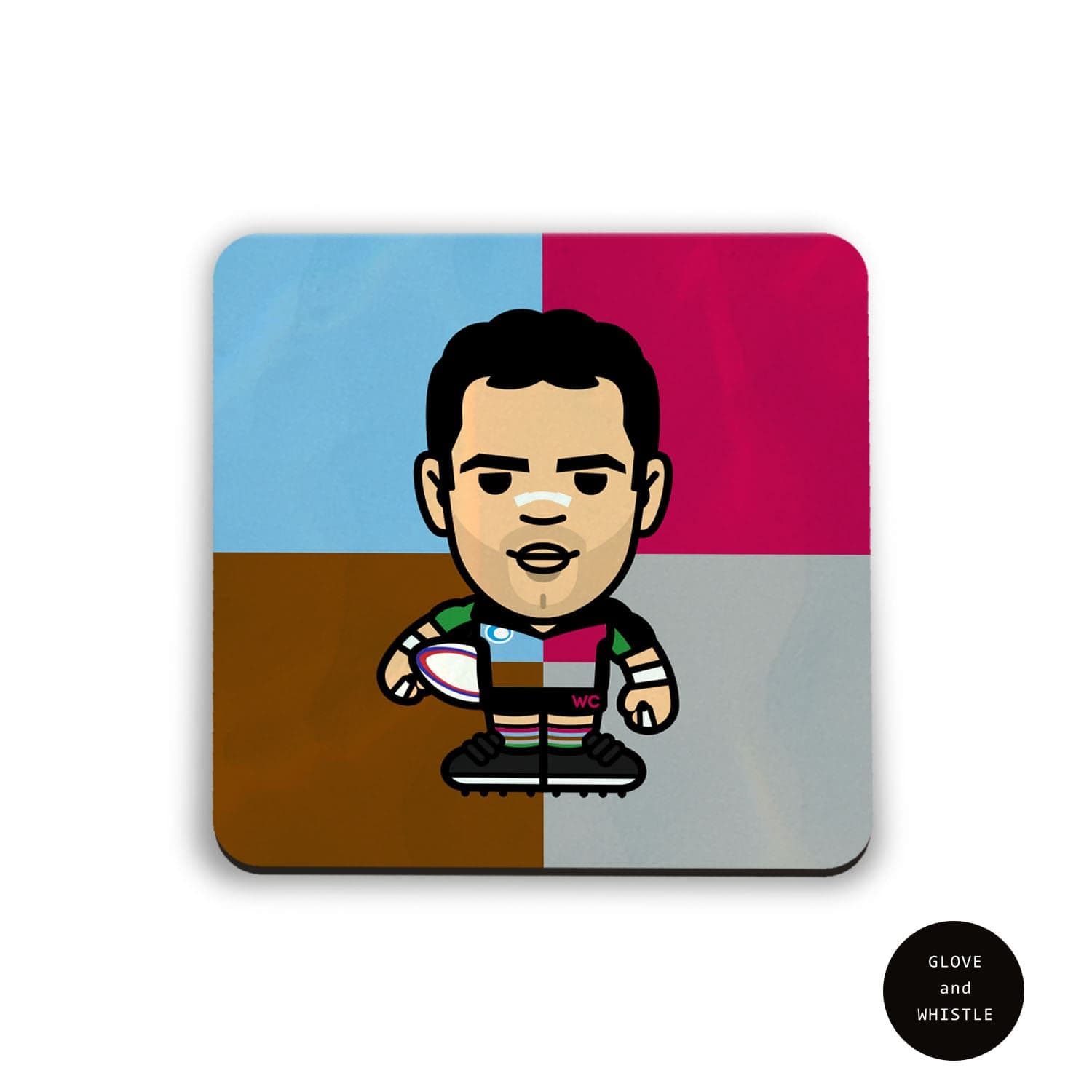Will Carling Harlequins Coaster